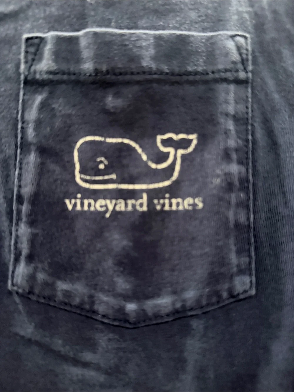 Vineyard Vines Navy Tshirt and Grey Sweatpants.